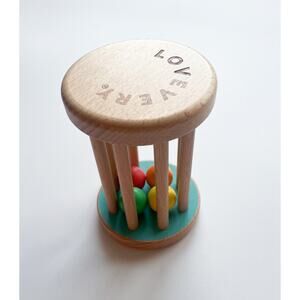 Lovevery Montessori Baby Wooden Rattle Toy